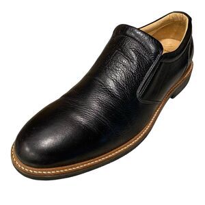 Johnson & Murphy Black Slip-On Leather Sheepskin Loafers Shoes Size 11.5 M